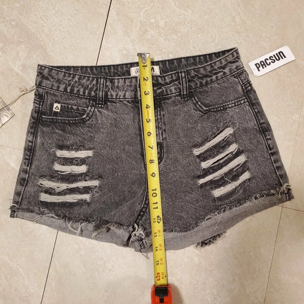 Lira Light Black Denim Shorts Size 9 Distressed Western CRTV SCTV NEW w TAGS NWT
